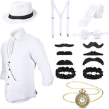 Disfraz de Hombre SATINIOR 1920s con Chaleco, Sombrero y Reloj