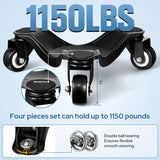 Dolly Móvil KEDSUM 1150 Lbs Capacidad, 3 Ruedas, Tri-Dolly