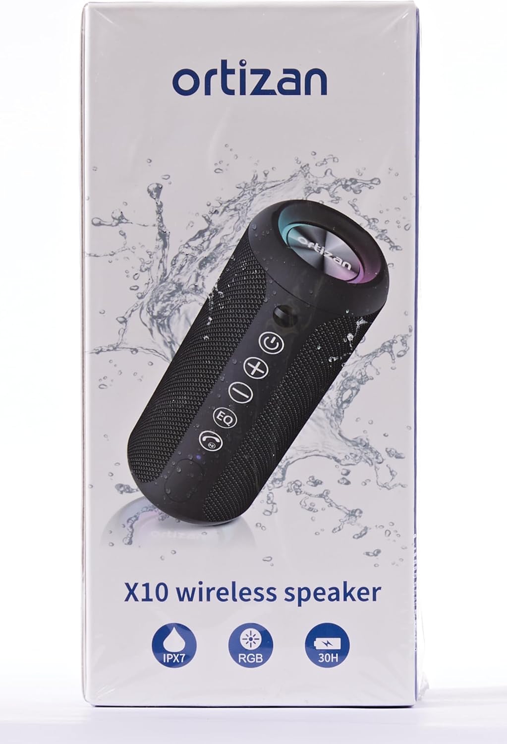 Parlante Bluetooth 5.3 inalámbrico impermeable IPX7 con RGB
