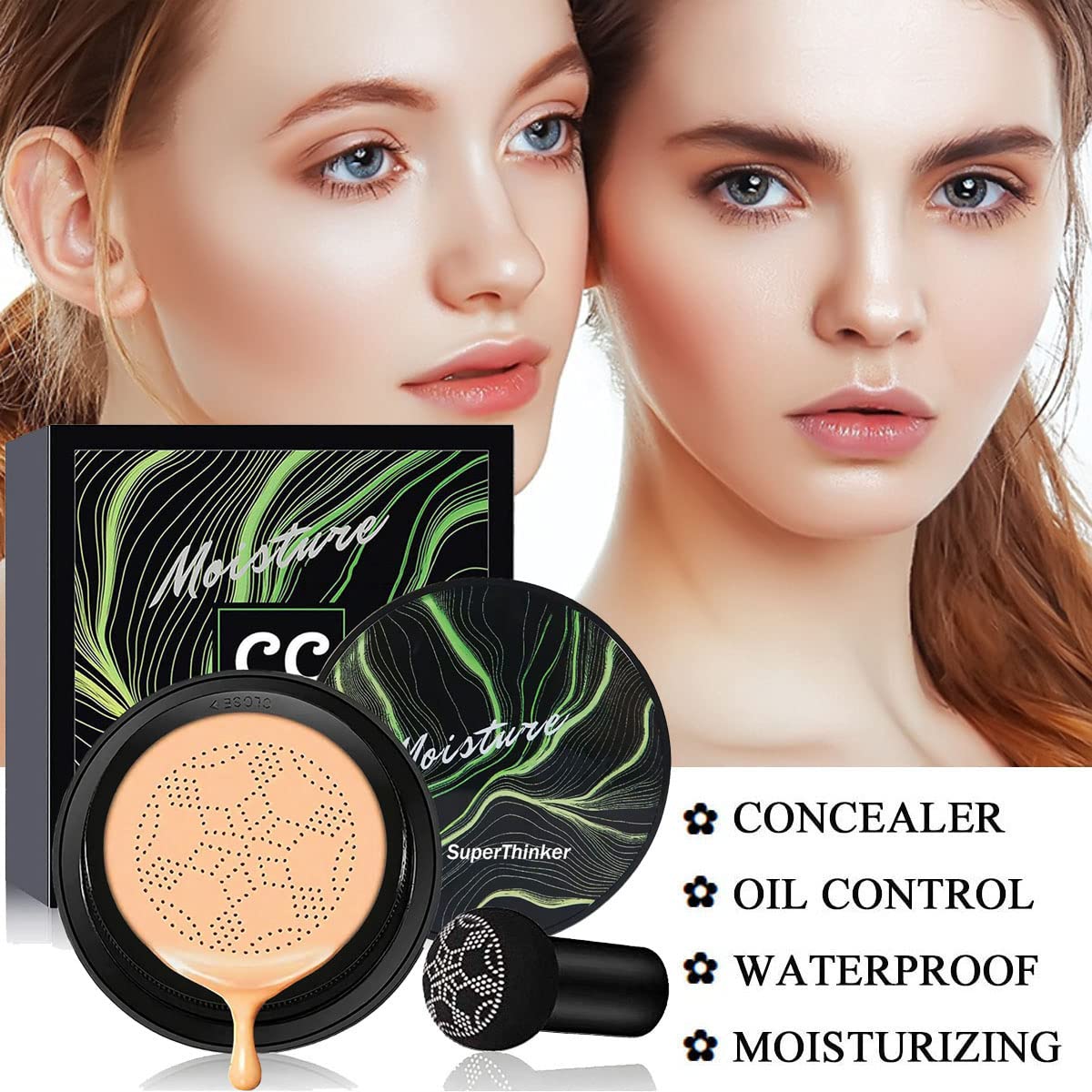 Cuidado Facial hidratante Corrector mate de larga duración