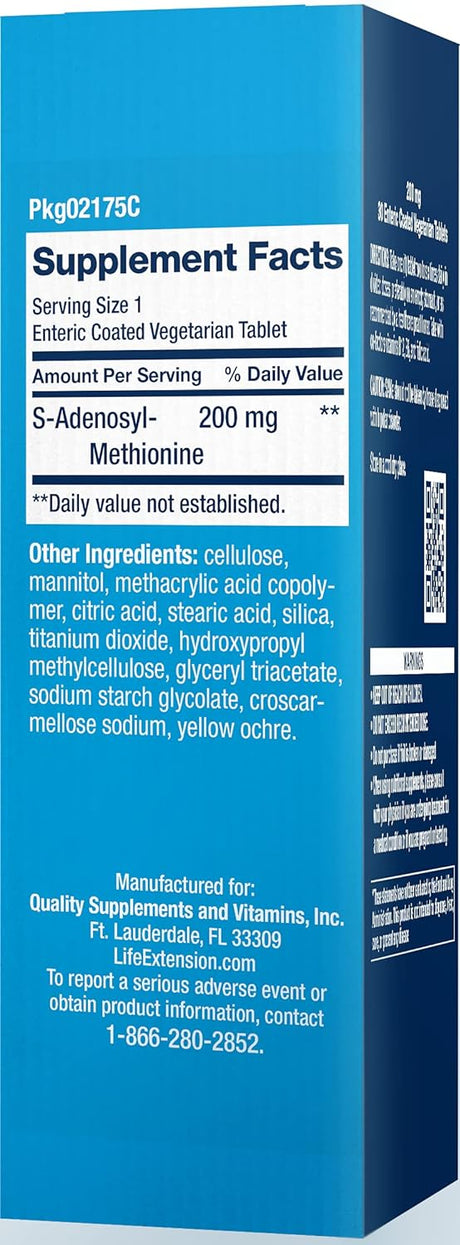 Suplemento Life Extension Same 200 mg para el ánimo 30 tab