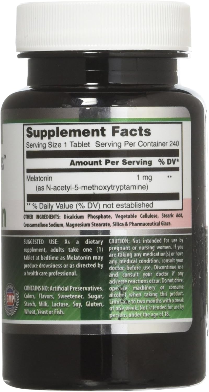 Tabletas de Melatonina 1 Mg Amazing Formulas 240 Veganas
