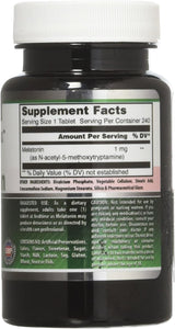 Tabletas de Melatonina 1 Mg Amazing Formulas 240 Veganas