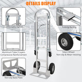 Carretilla Plegable de Aluminio, Carga 770lbs, Modelo 2-en-1