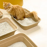Paquete de 8 cajas de arena desechables para gatos WUWEOT