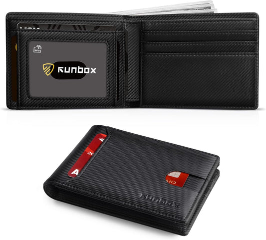 Billetera RUNBOX delgada con RFID, 11 ranuras, bifold, regalo