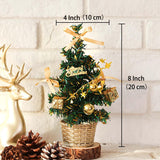 Árbol de Navidad Mini 8 Pulgadas Artificial con Nieve C00157