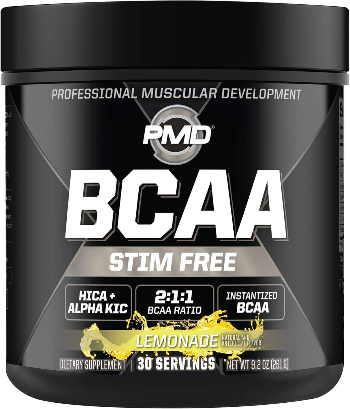 PMD Sports BCAA Aminoácidos sin Estímulo, Mejor Rendimiento 30 Servs