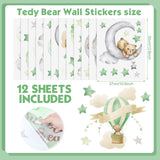 Pegatinas de Pared Yinder 12 Hojas Ositos y Vaca Highland