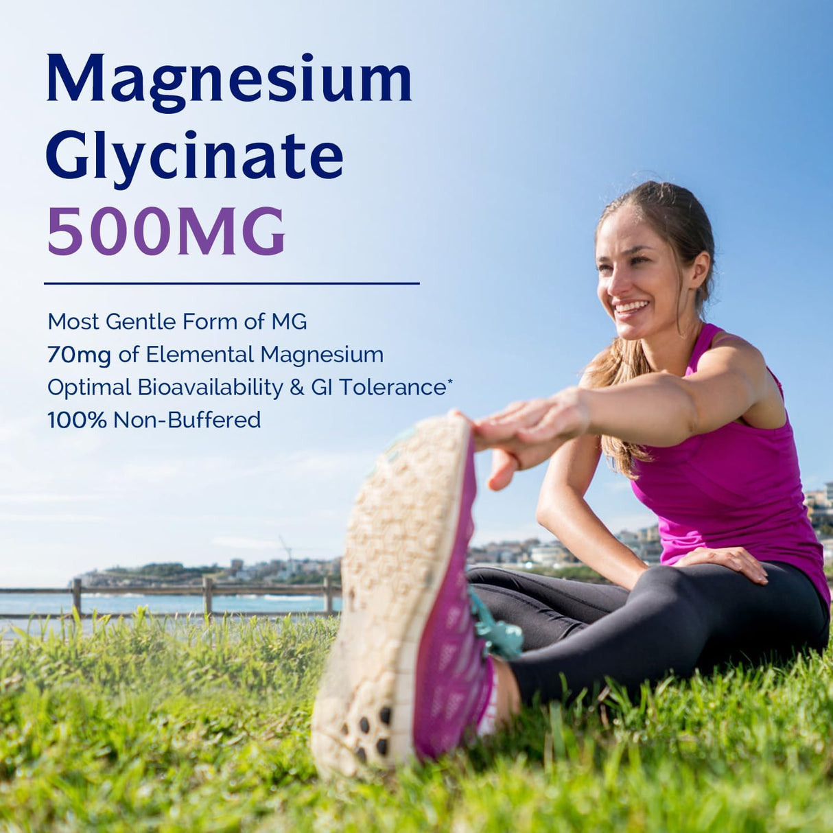 Glicinato de Magnesio 500 mg, 240 Cápsulas Vegetarianas
