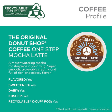 Café Mocha en K-Cup, The Original Donut Shop, 20 cápsulas