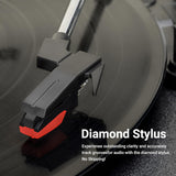 Reproductor de Vinilo Bluetooth 3 Velocidades ByronStatics, Portátil