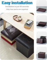 Otoman de almacenamiento plegable, reposapiés, 17 pulgadas