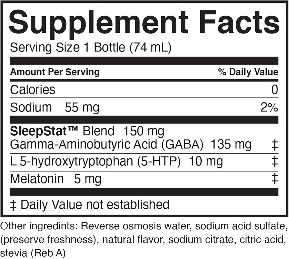 Suplementos Bebida para ayudar al sueño cero azúcar 2.5 oz