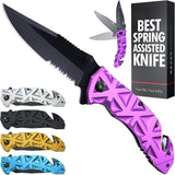 Cuchillo táctico de bolsillo con cortador de alambre