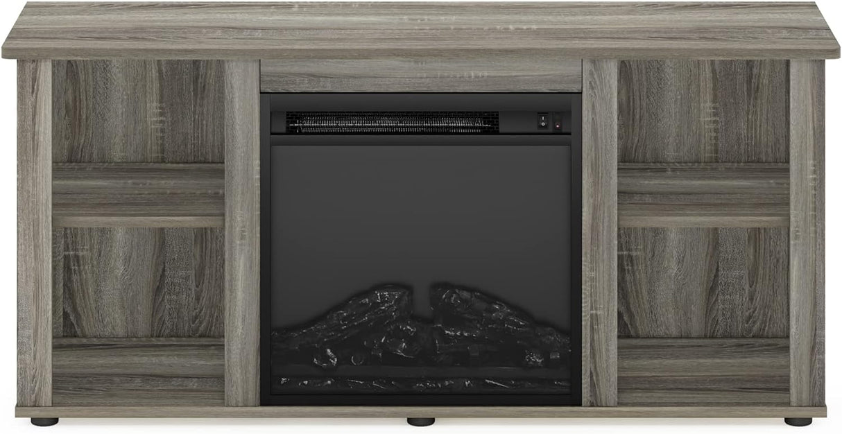 Soporte para TV con chimenea y almacenamiento, Jensen