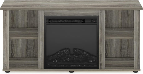 Soporte para TV con chimenea y almacenamiento, Jensen