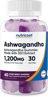 Nutricost Gomas de Ashwagandha 1200mg 60 gummies