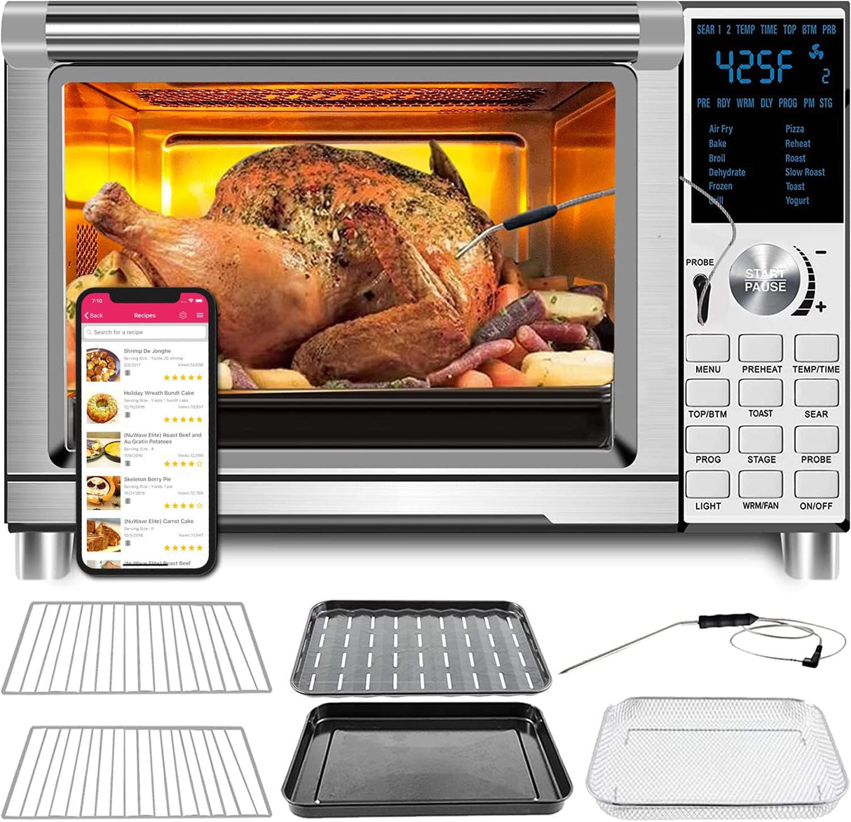 Nuwave Bravo - Horno inteligente con freidora de aire