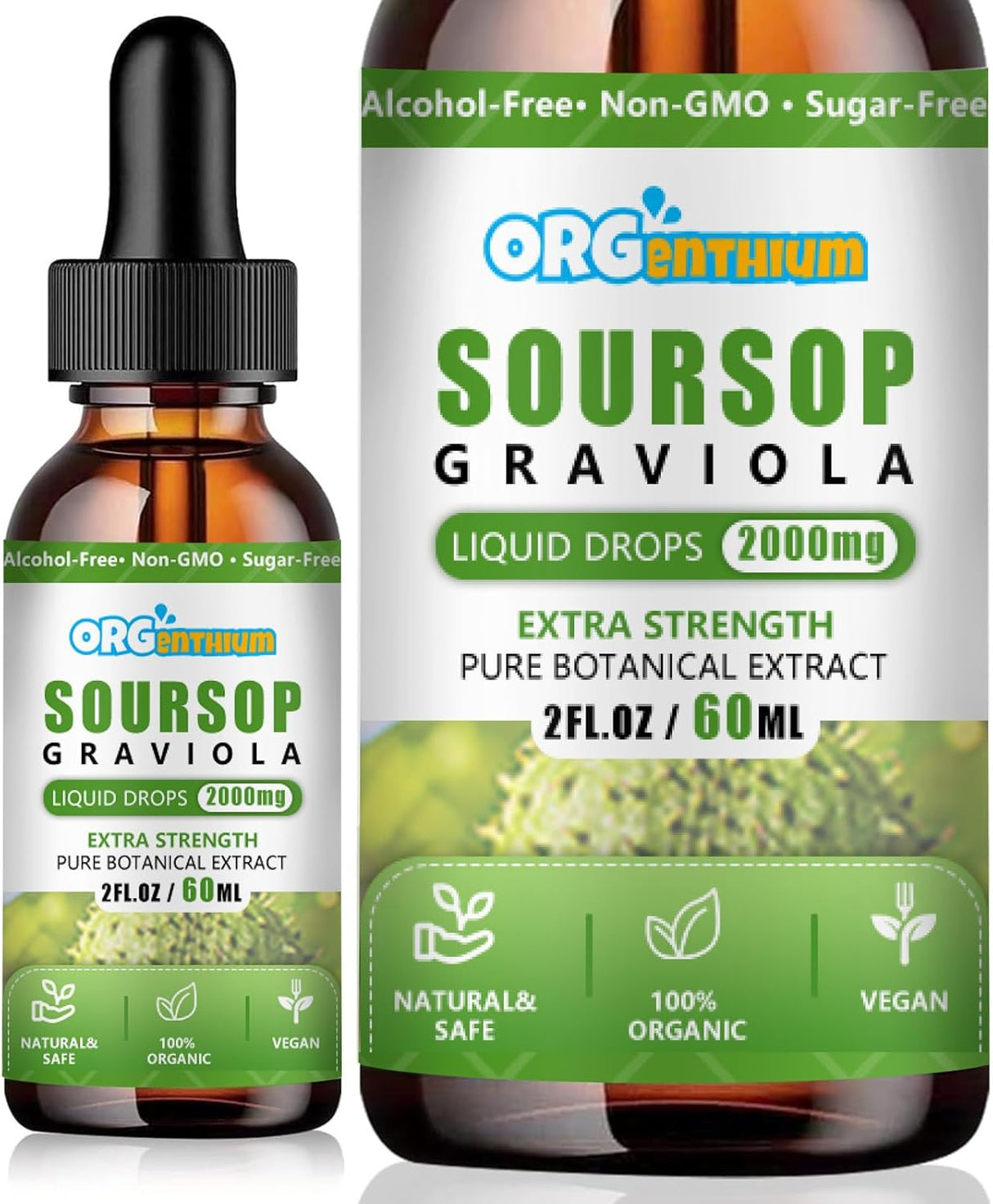 Soursop Graviola Líquido Apoyo Celular, Inmuno y Sueño 2oz