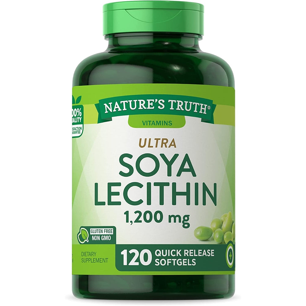 Cápsulas de lecitina de soja Suplemento sin OMG y sin gluten