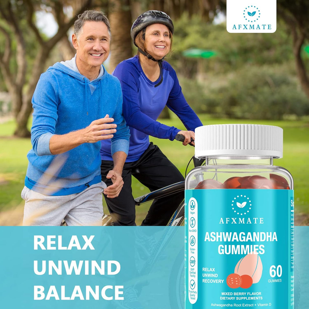 Gummies de Ashwagandha y Vitamina D AFXMATE 120 Contenido