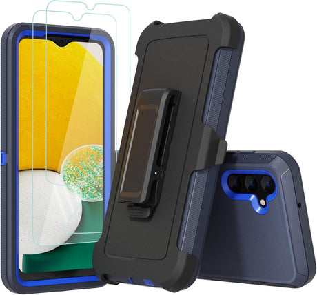 Funda compatible con Samsung Galaxy A13 5G (no para A13 4G), con clip de cinturón, resistente, resistente a prueba de golpes, protección de cuerpo completo, función atril, funda para Samsung Galaxy A13 5G (azul)
