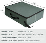 Caja de arena portátil con tapa plegable a prueba de fugas