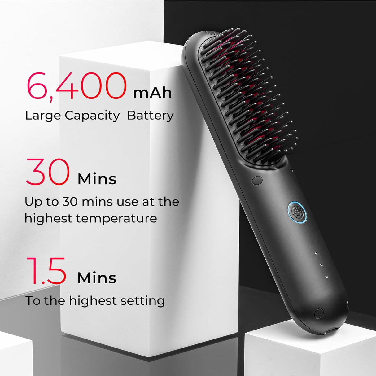 Cepillo alisador de pelo inalámbrico mini portátil