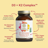 Pure Synergy D3 + K2 Complejo Vegano | Orgánico 60 cápsulas