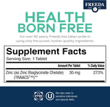 Suplementos de zinc quelado Kosher 30 mg de quelato de zinc
