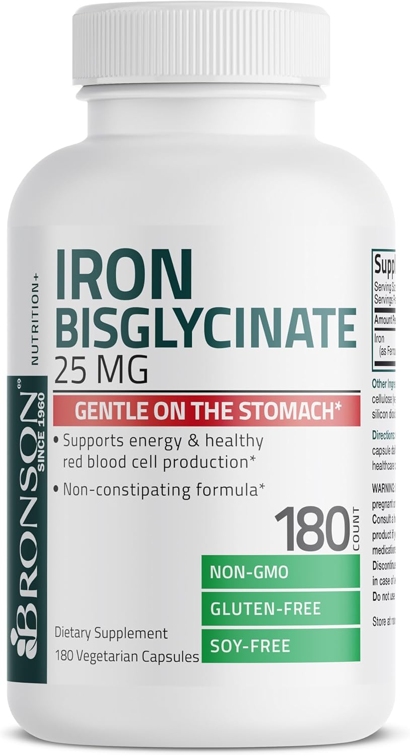 Suplemento Bisglicinato de hierro 25 mg  apoya la energía