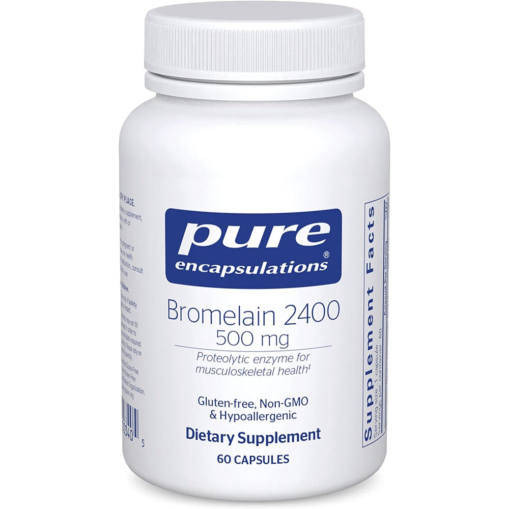 Suplementos Bromelain 2400  Suplemento de 500 mg  60 cáp