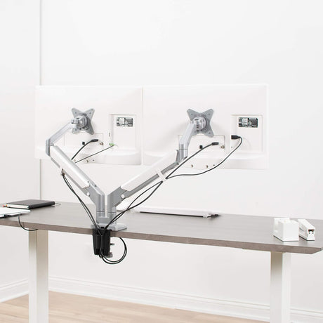 Soporte Doble para Monitores VIVO, Brazo Neumático STAND-V200A