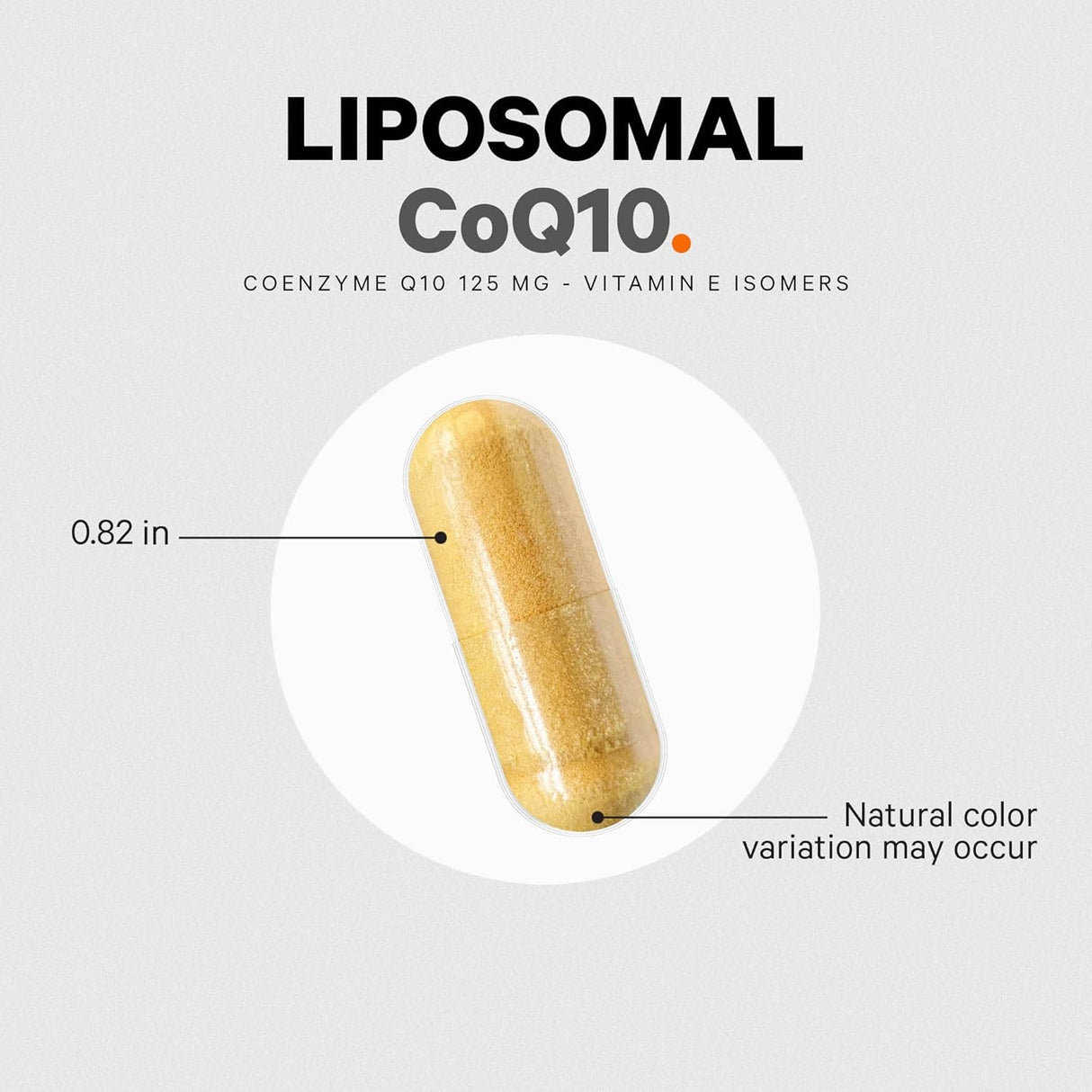 Suplemento liposomal CoQ10  Isómeros de vitamina E  125 mg