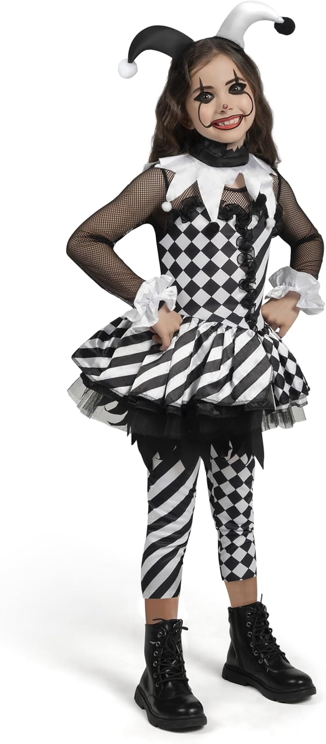 Disfraz de payasa para niñas, Spooktacular Creations, Halloween
