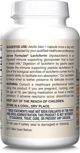 Suplemento Lactoferrina 250 mg, Modelo LACFE, 60 cápsulas