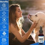 Vitaminas B-12 líquida para perros aumenta la energía