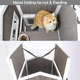 Refugio para Gatos Exterior, Marca X, Dos Pisos, Techo Abierto