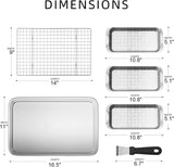Set de cestas para asar, acero inoxidable, accesorios para BBQ