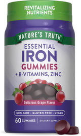 Gummies de Hierro Nature's Truth, Veganos, Sin GMO, 60u