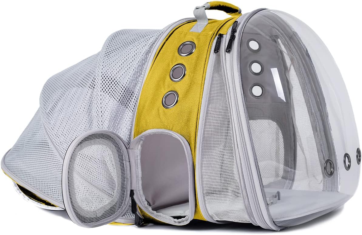 Mochila Expandible para Gato, Marca Astronauta, Doble Extensión