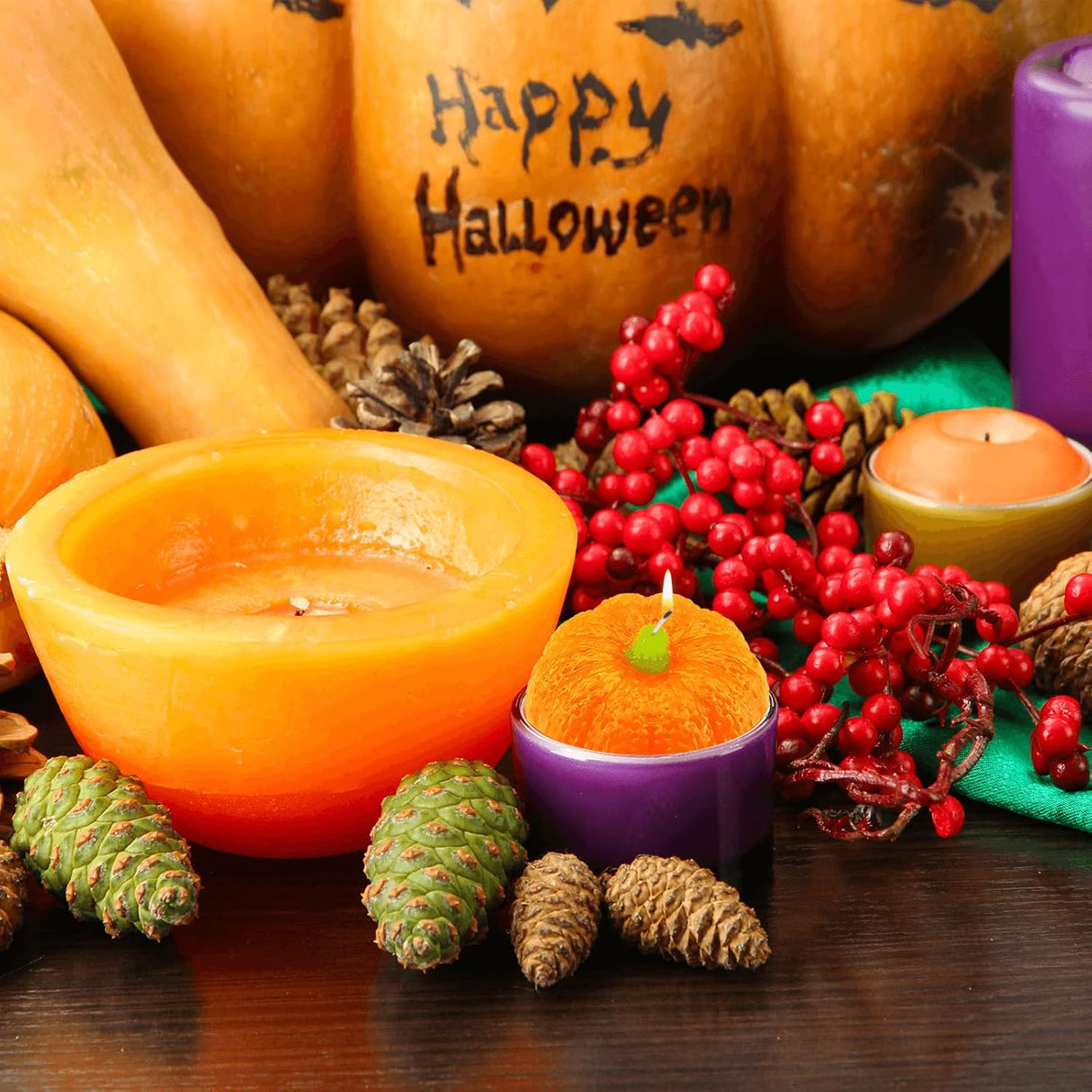 Molde de Silicona para Hojas de Calabaza - 6 Piezas, Halloween