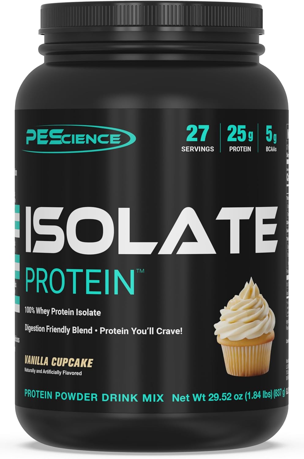 Proteína de suero aislada PEScience, baja en carb, 27 serv