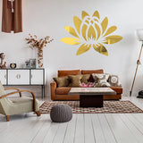 Sticker de Pared Lotus Flower, CREATCABIN, 3D Acrílico, 13.7x9.8