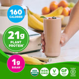 Proteína Vegana Orgain 21g, 10g Fibra, 2.02 lb, Sin Gluten