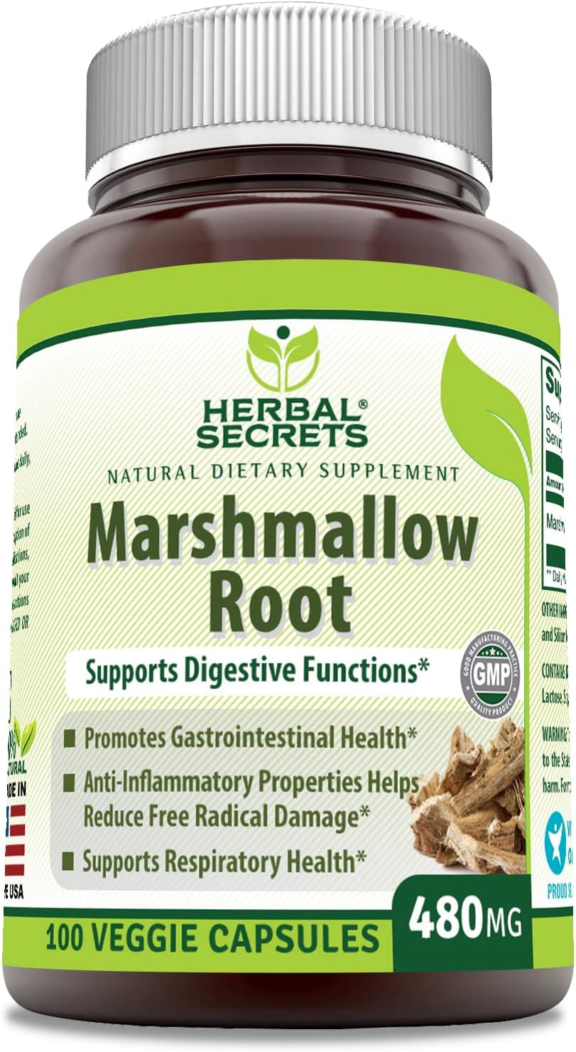 Suplemento Herbal Secrets de extracto de malvavisco 480 mg