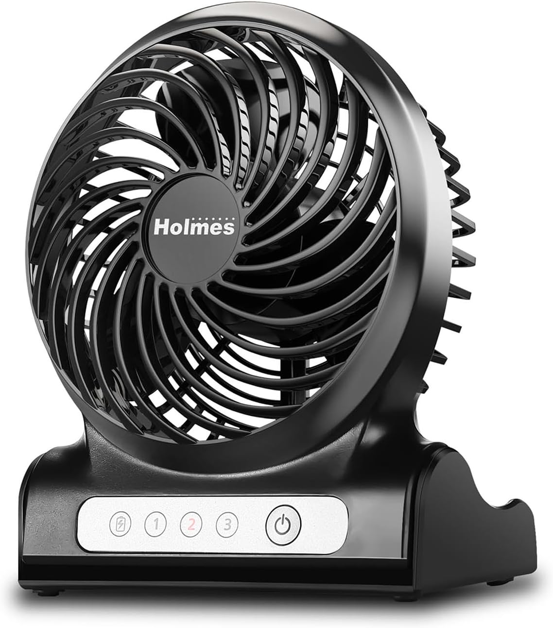 HOLMES Ventilador Personal 4, Recargable, 3 Velocidades, Portátil