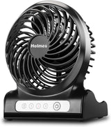 HOLMES Ventilador Personal 4, Recargable, 3 Velocidades, Portátil