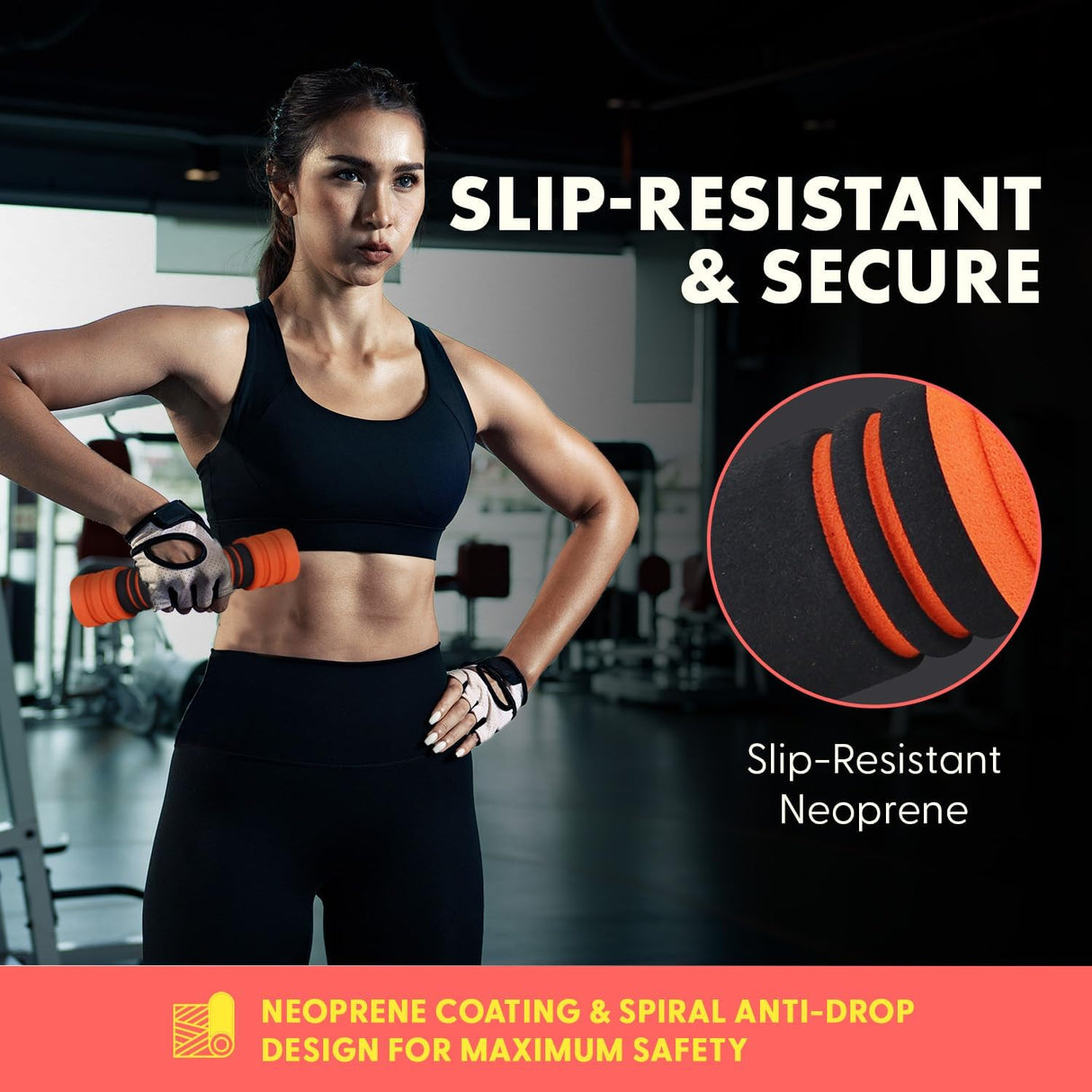 Mancuernas SQUATZ 2 lbs, compactas y versátiles, agarre espuma